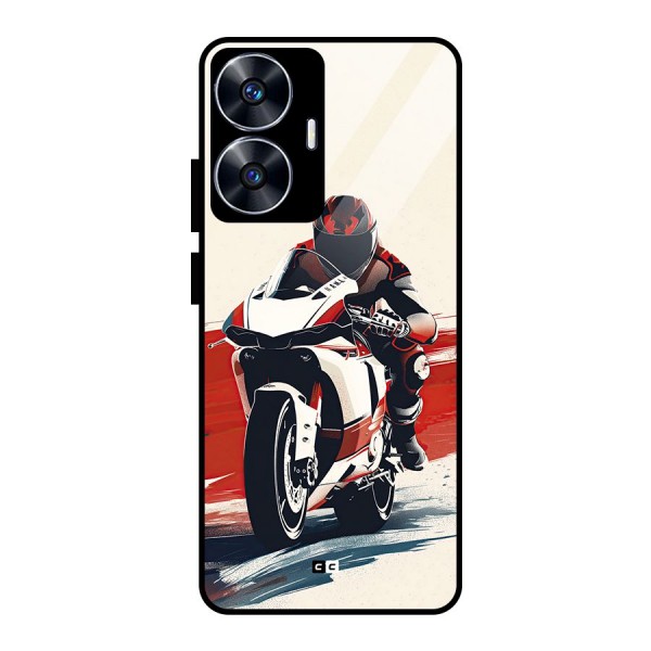 Motosport Rider Glass Back Case for realme C55