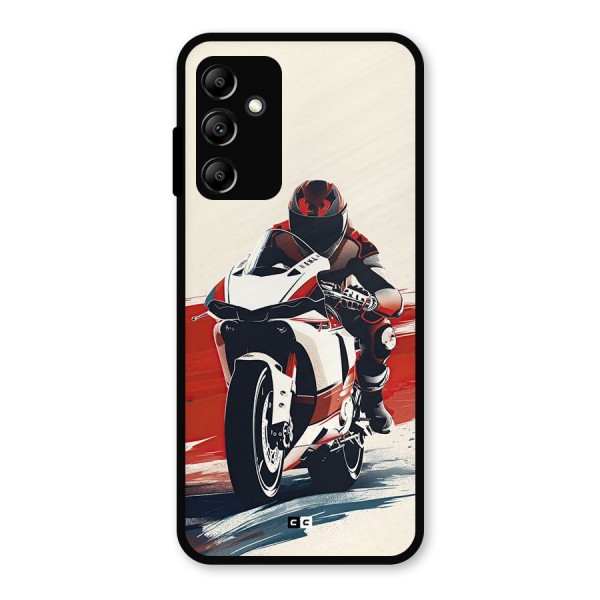 Motosport Rider Metal Back Case for Galaxy A14 5G