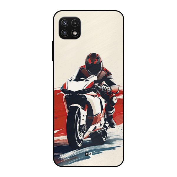 Motosport Rider Metal Back Case for Galaxy A22 5G