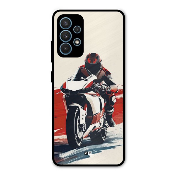 Motosport Rider Metal Back Case for Galaxy A32