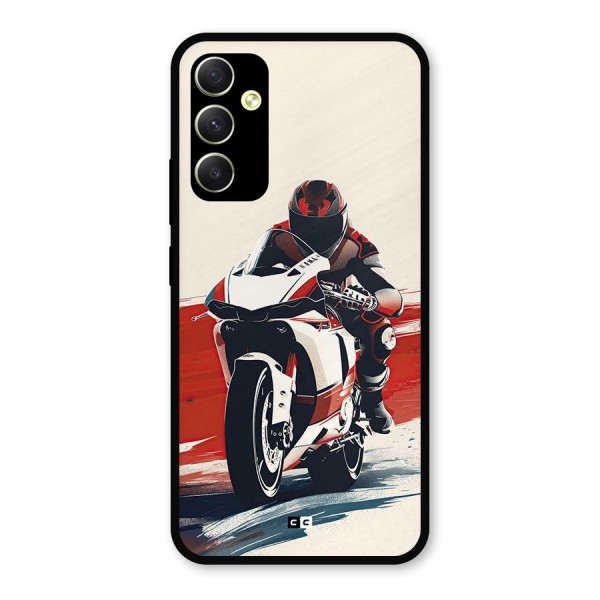 Motosport Rider Metal Back Case for Galaxy A34