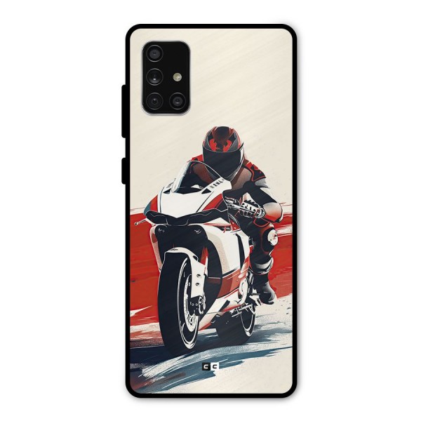 Motosport Rider Metal Back Case for Galaxy A71