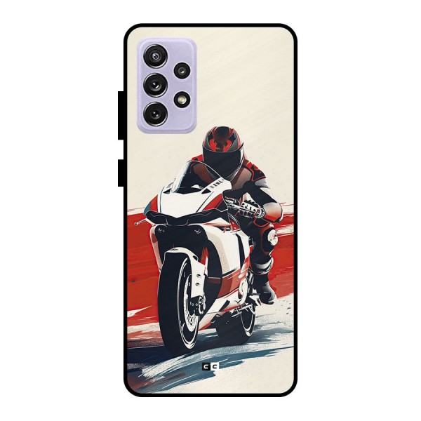 Motosport Rider Metal Back Case for Galaxy A72