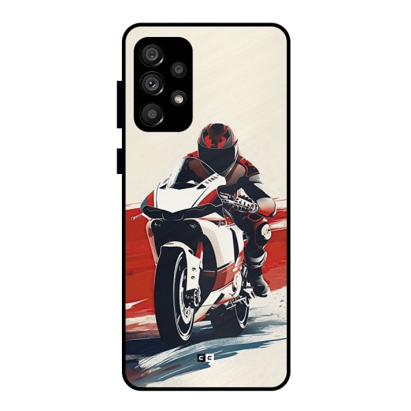 Motosport Rider Metal Back Case for Galaxy A73 5G