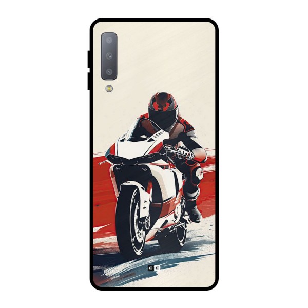 Motosport Rider Metal Back Case for Galaxy A7 (2018)