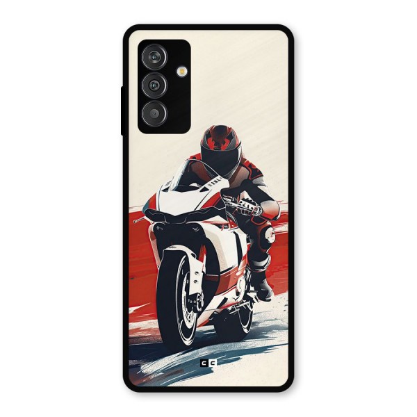 Motosport Rider Metal Back Case for Galaxy F13