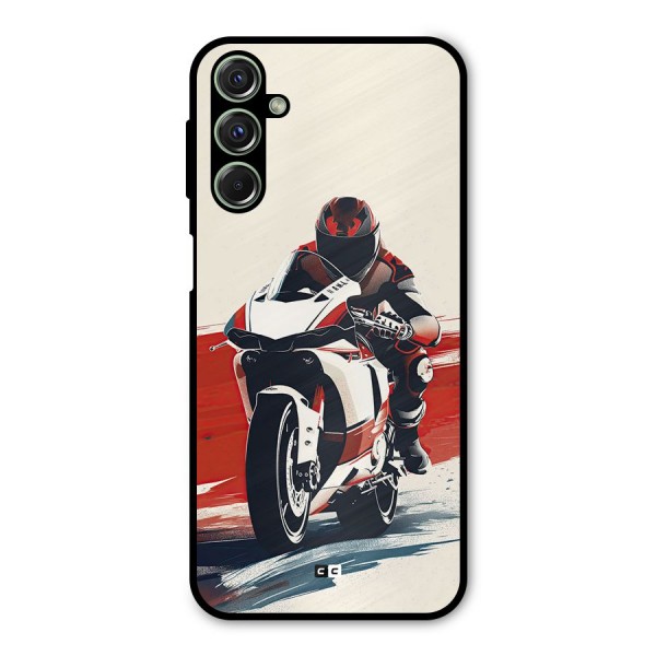 Motosport Rider Metal Back Case for Galaxy F34