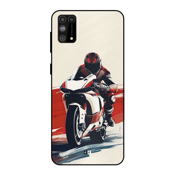 Motosport Rider Metal Back Case for Galaxy M31