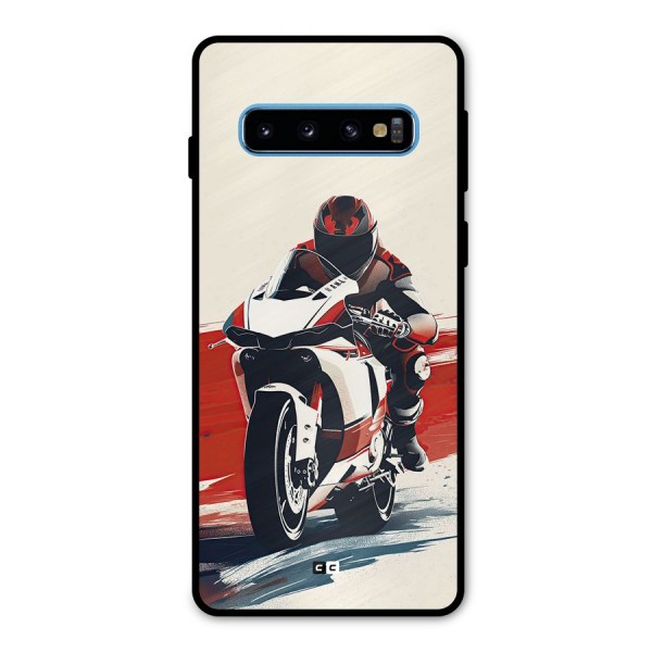 Motosport Rider Metal Back Case for Galaxy S10