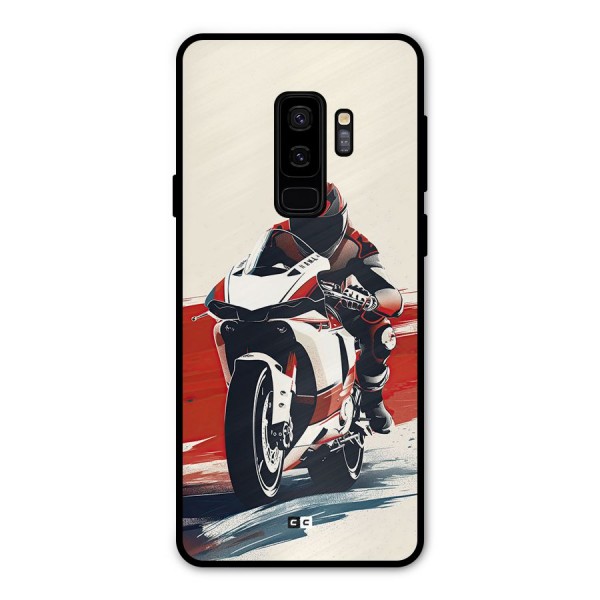 Motosport Rider Metal Back Case for Galaxy S9 Plus