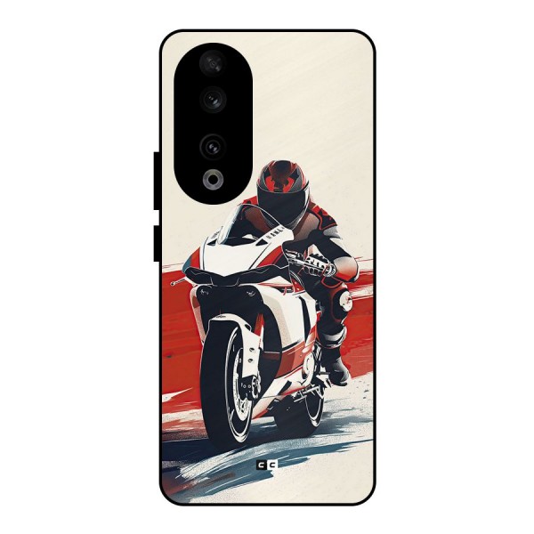 Motosport Rider Metal Back Case for Honor 90