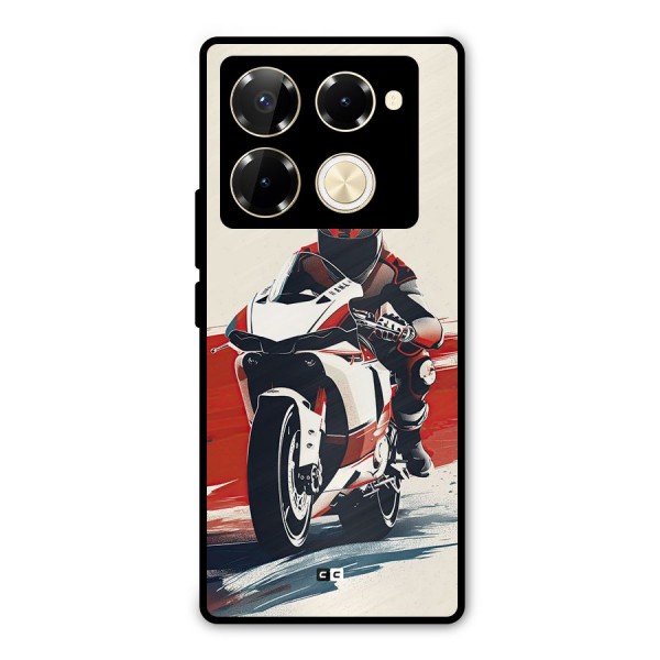 Motosport Rider Metal Back Case for Infinix Note 40 Pro
