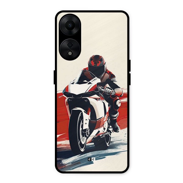 Motosport Rider Metal Back Case for Oppo A78 5G