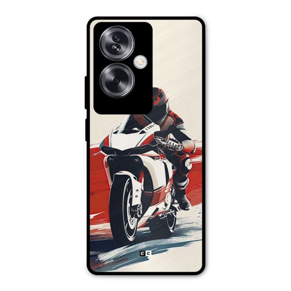 Motosport Rider Metal Back Case for Oppo A79 5G