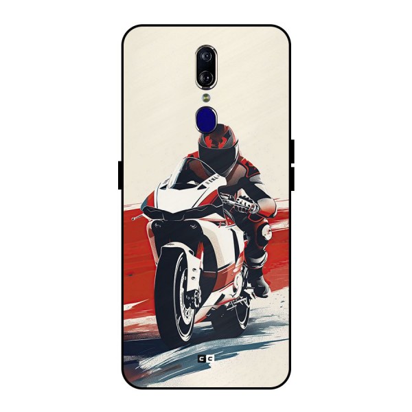 Motosport Rider Metal Back Case for Oppo F11