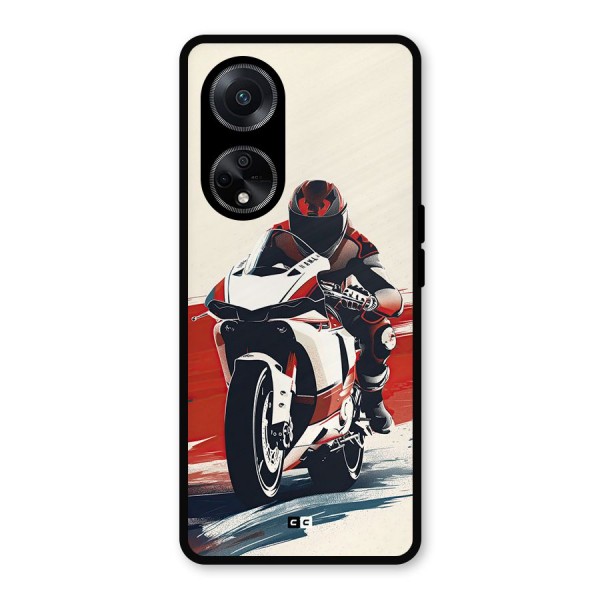 Motosport Rider Metal Back Case for Oppo F23