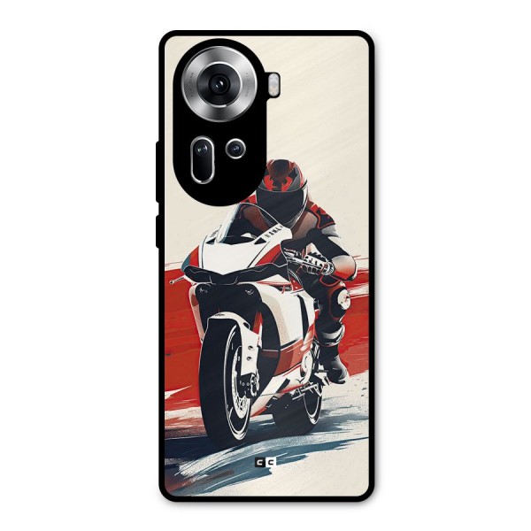 Motosport Rider Metal Back Case for Oppo Reno11 5G