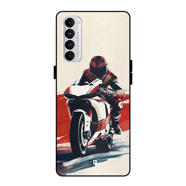 Motosport Rider Metal Back Case for Oppo Reno4 Pro