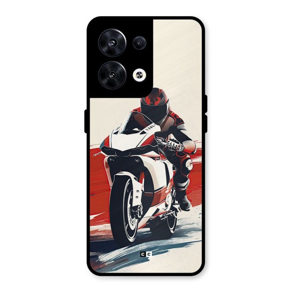 Motosport Rider Metal Back Case for Oppo Reno8 5G