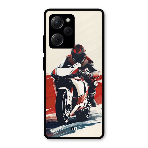 Motosport Rider Metal Back Case for Poco X5 Pro