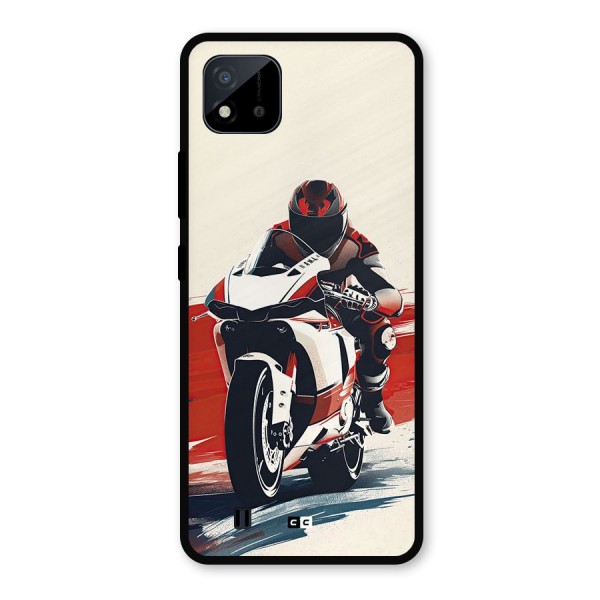 Motosport Rider Metal Back Case for Realme C11 2021