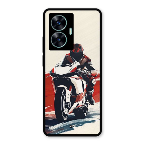 Motosport Rider Metal Back Case for Realme C55