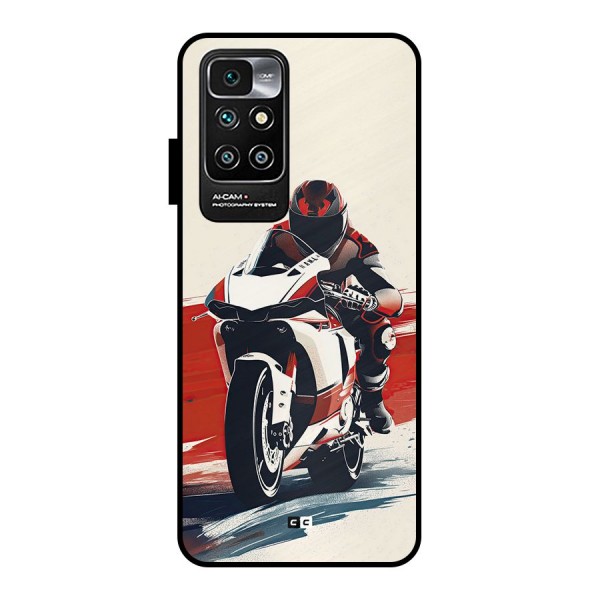 Motosport Rider Metal Back Case for Redmi 10 Prime