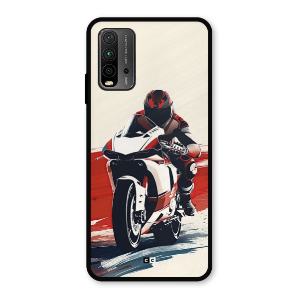 Motosport Rider Metal Back Case for Redmi 9 Power