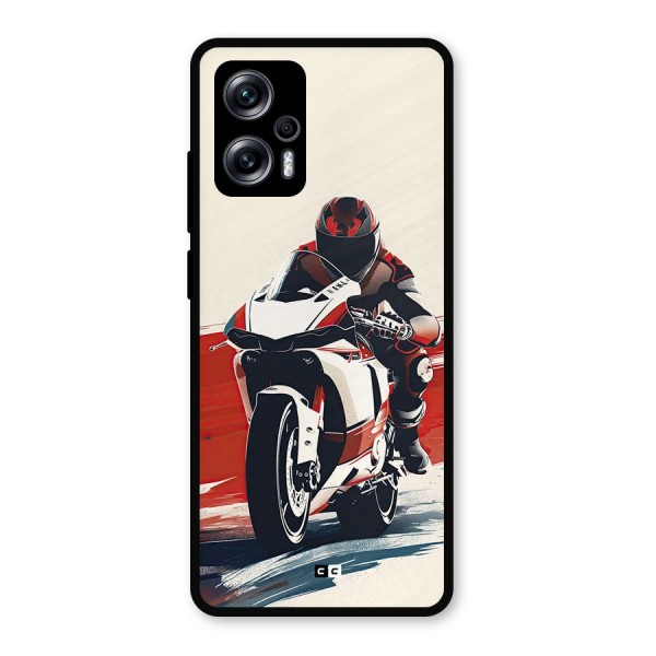 Motosport Rider Metal Back Case for Redmi K50i