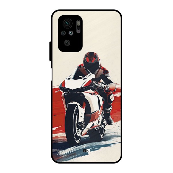 Motosport Rider Metal Back Case for Redmi Note 10