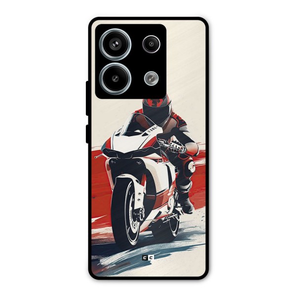 Motosport Rider Metal Back Case for Redmi Note 13 Pro 5G
