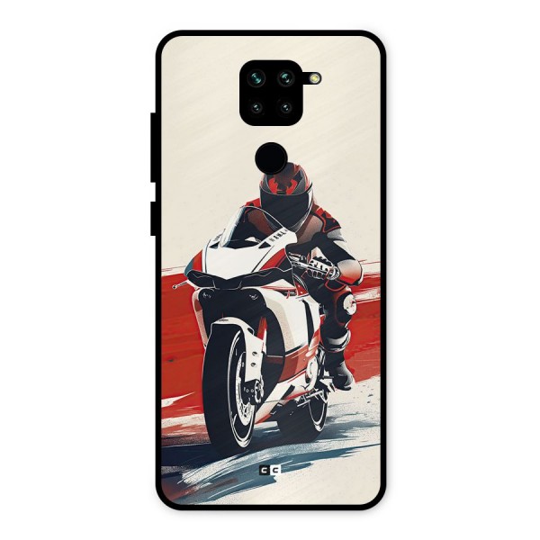 Motosport Rider Metal Back Case for Redmi Note 9