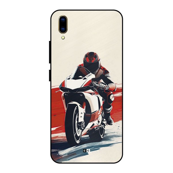 Motosport Rider Metal Back Case for Vivo V11 Pro