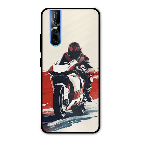 Motosport Rider Metal Back Case for Vivo V15 Pro