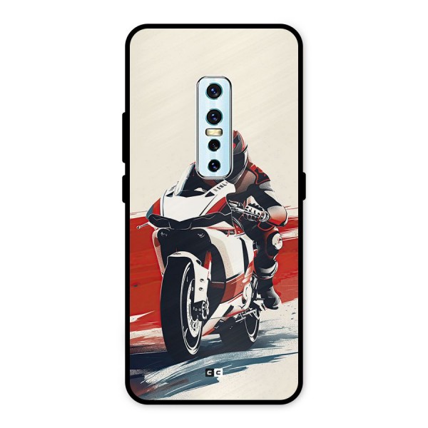 Motosport Rider Metal Back Case for Vivo V17 Pro