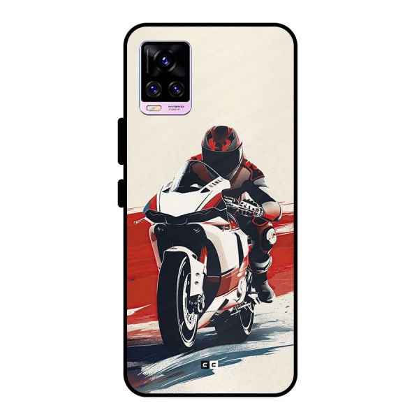 Motosport Rider Metal Back Case for Vivo V20 Pro