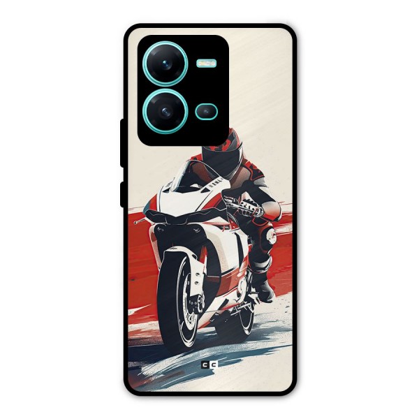 Motosport Rider Metal Back Case for Vivo V25