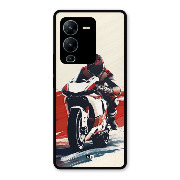 Motosport Rider Metal Back Case for Vivo V25 Pro