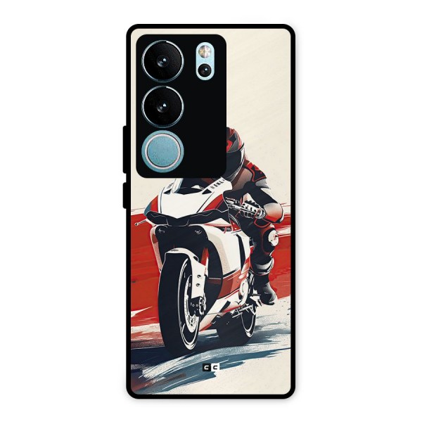 Motosport Rider Metal Back Case for Vivo V29 Pro