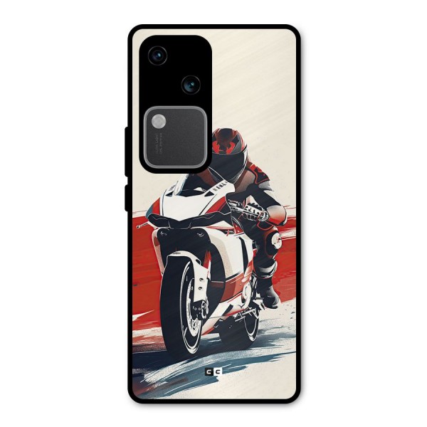 Motosport Rider Metal Back Case for Vivo V30