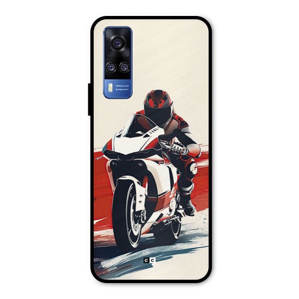 Motosport Rider Metal Back Case for Vivo Y31