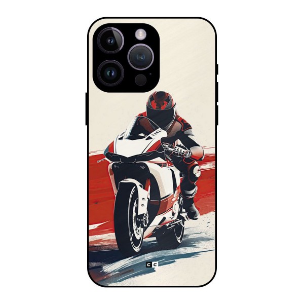 Motosport Rider Metal Back Case for iPhone 14 Pro Max