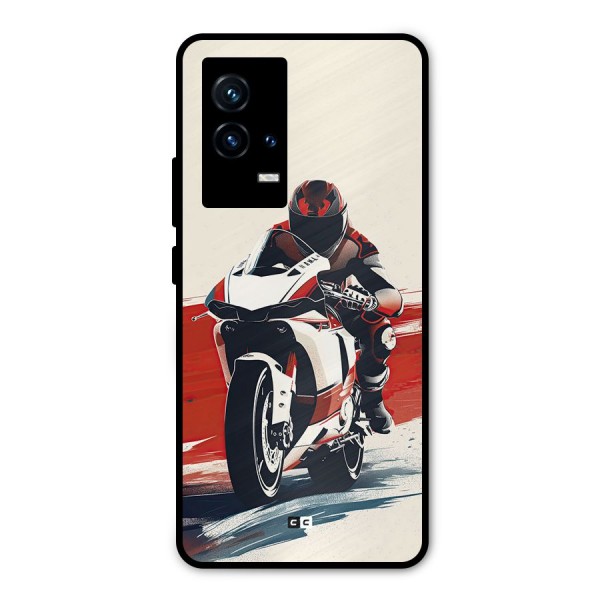 Motosport Rider Metal Back Case for iQOO 9 5G