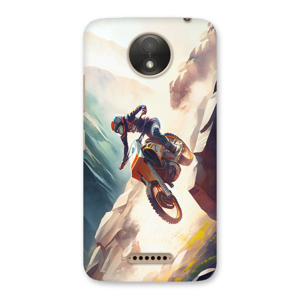 Mountain Biker Back Case for Moto C Plus