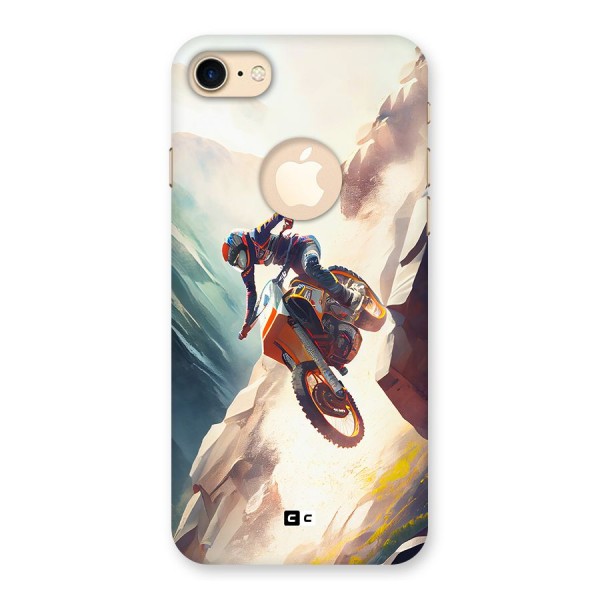 Mountain Biker Back Case for iPhone 8 Logo Cut