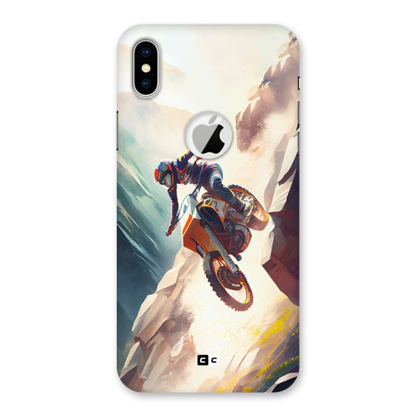 Mountain Biker Back Case for iPhone XS Logo Cut