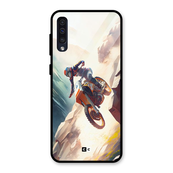 Mountain Biker Glass Back Case for Galaxy A50s