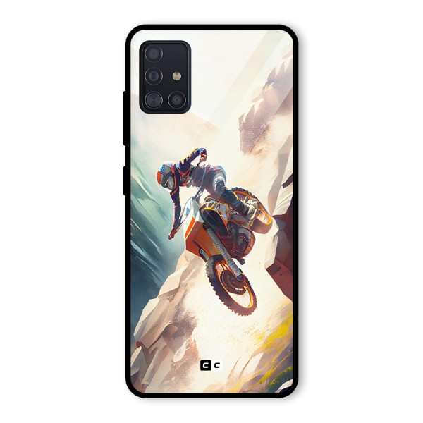 Mountain Biker Glass Back Case for Galaxy A51