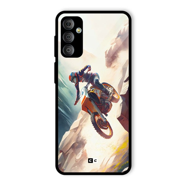 Mountain Biker Glass Back Case for Galaxy F23