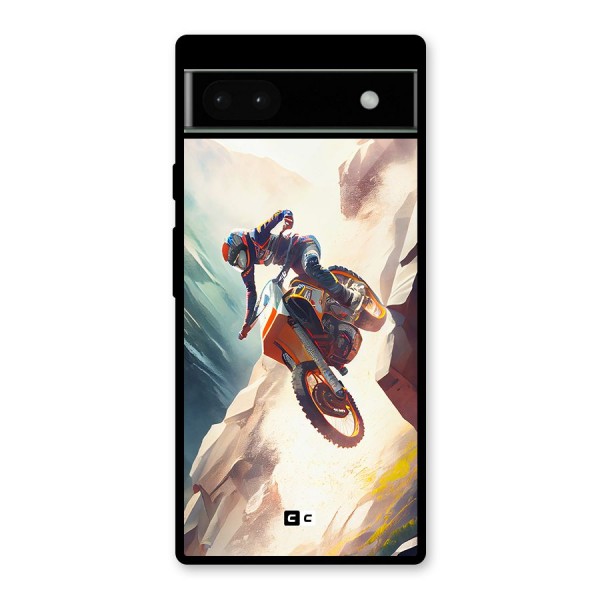 Mountain Biker Glass Back Case for Google Pixel 6a